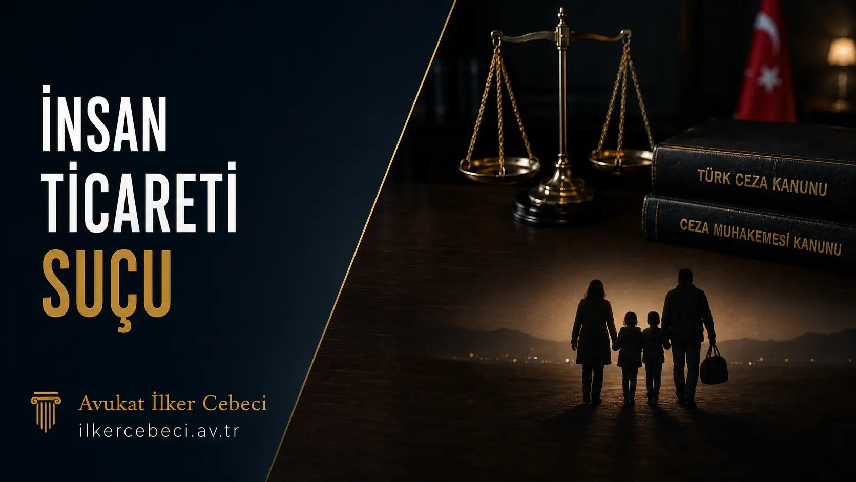 İnsan ticareti suçu, TCK 80 ve insan ticareti mağduru aileyi temsil eden hukuk görseli