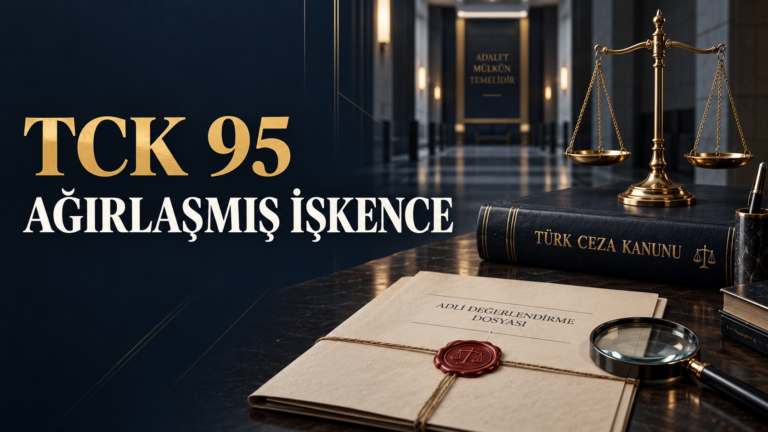 TCK 95 ağırlaşmış işkenceyi simgeleyen Türk Ceza Kanunu, adlî rapor ve adalet terazisi