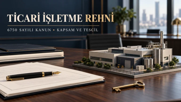 Ticari işletme rehni başlığı altında fabrika maketi, sözleşme ve anahtar
